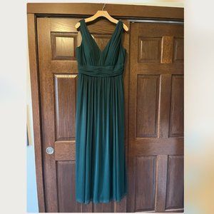 ALFRED SUNG BRIDESMAID DRESS D719 IN Dark Green  size 16
